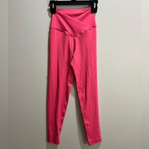 Aerie Real-Me Pink High-Waisted Crossover Leggings